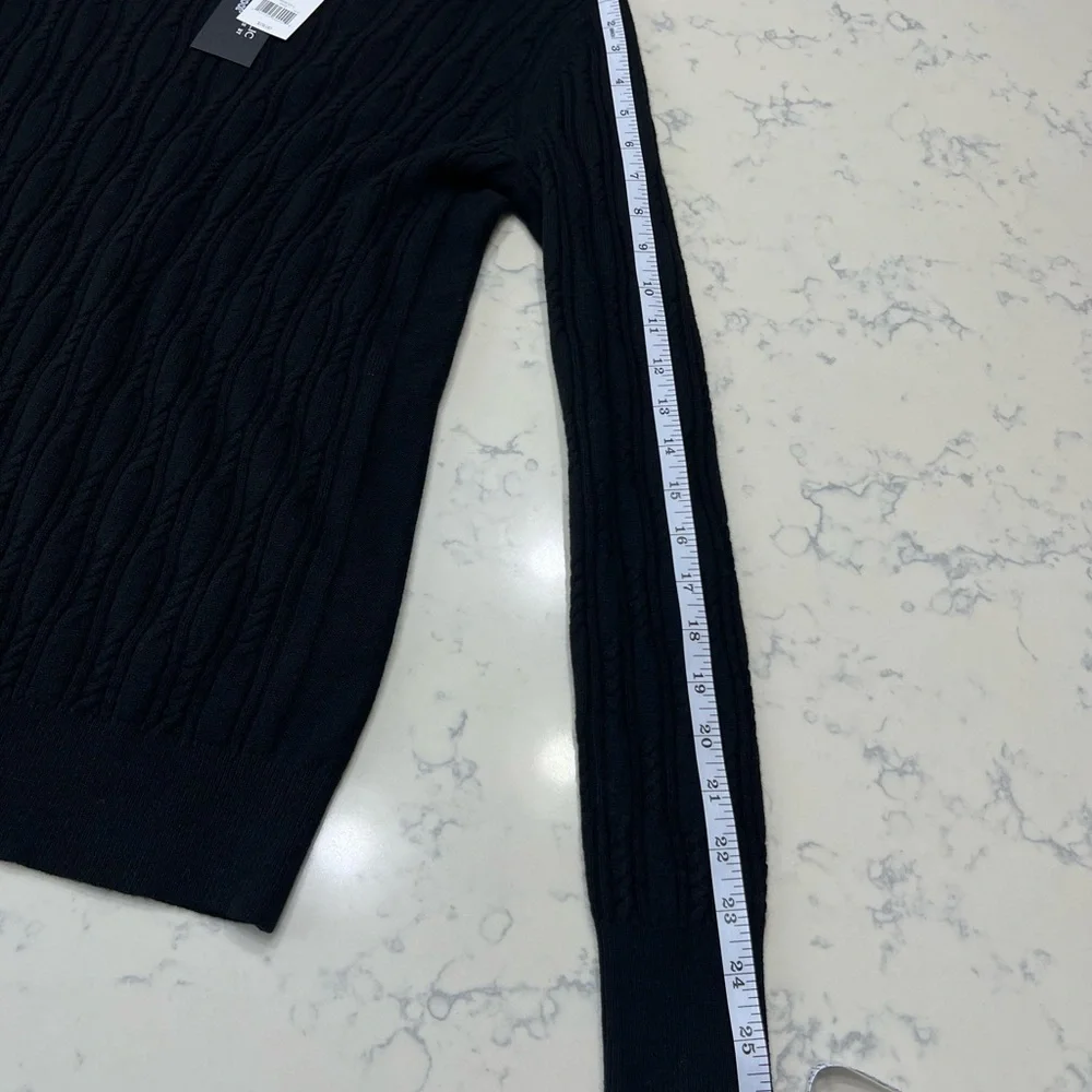 Banana Republic Black Cable Knit Sweater - Picture 7 of 8